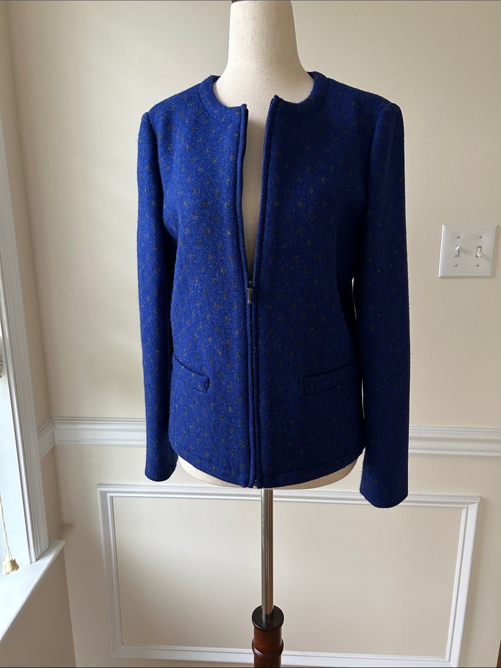 Brooks Brothers Royal Blue New Without Tag Wool Jacket